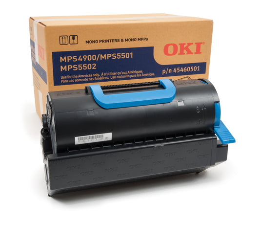 45460501 Black Toner Cartridge Okidata MPS5501b MPS5502mb+